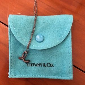 Tiffany Elsa Peretti Letter "e" pendant